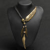 Collier Pendentif Plume Vintage