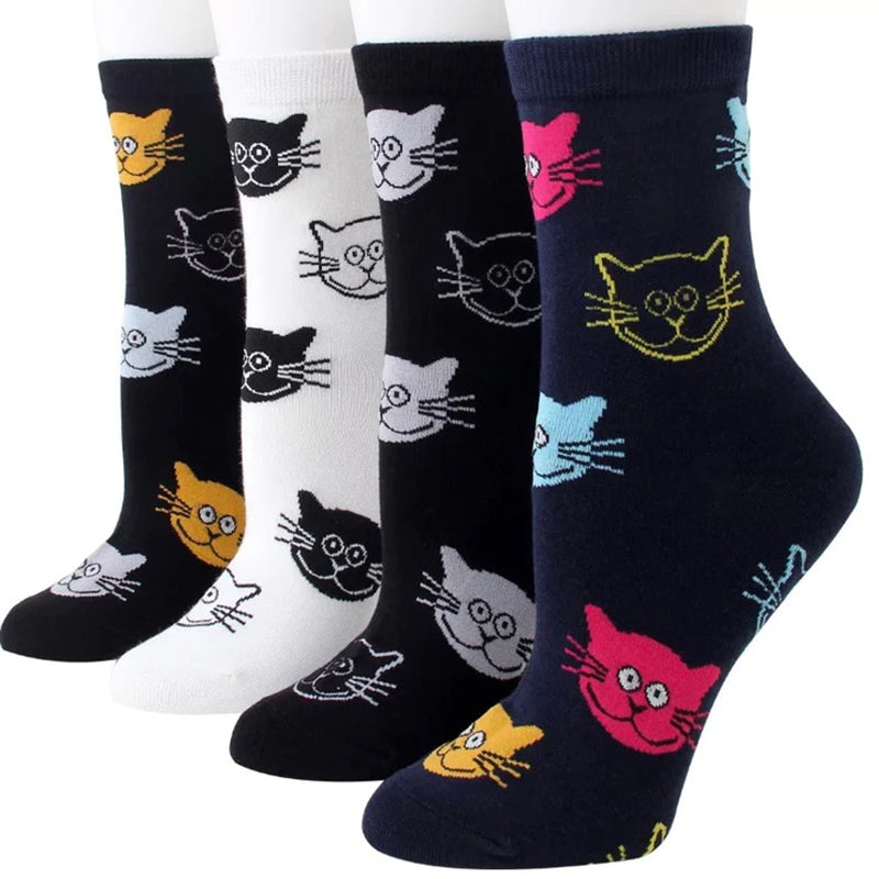 Chaussettes Décontractées À Motif De Chat