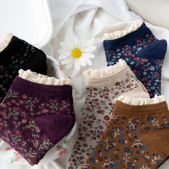 Chaussettes À Fleurs Vintage