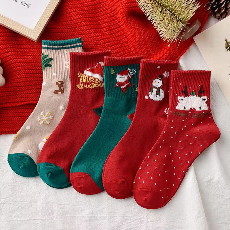 Lot De 5 Paires De Chaussettes De Noël