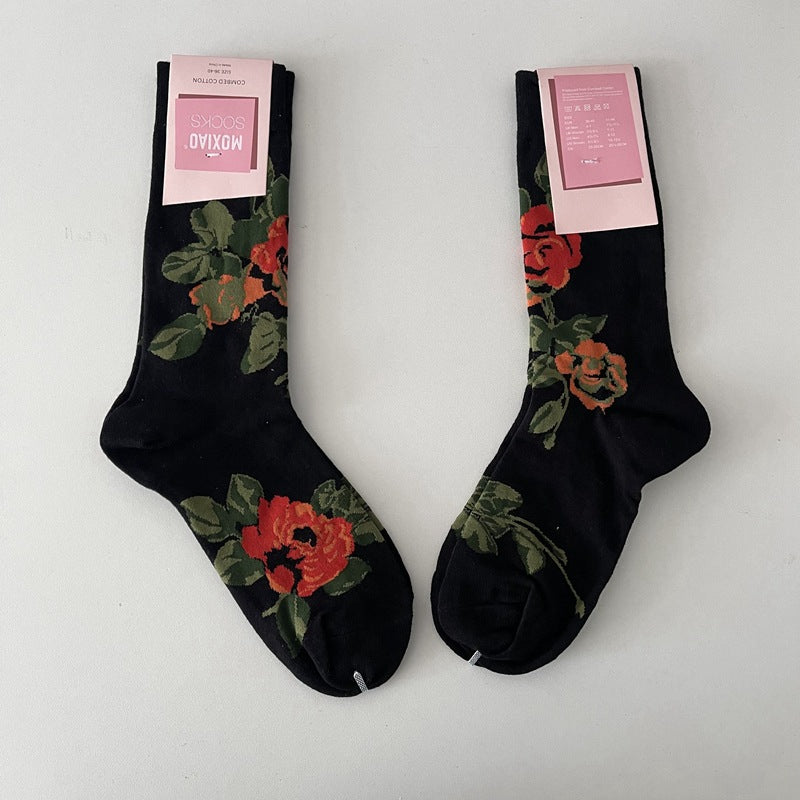 Chaussettes Fleuries Vintage