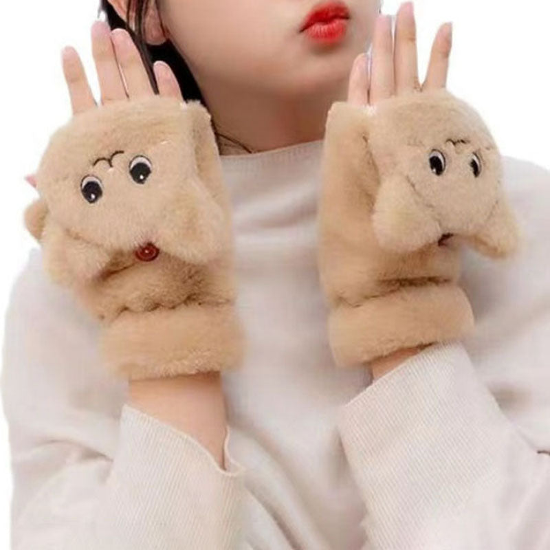 Gants Chauds En Peluche De Dessin Animé