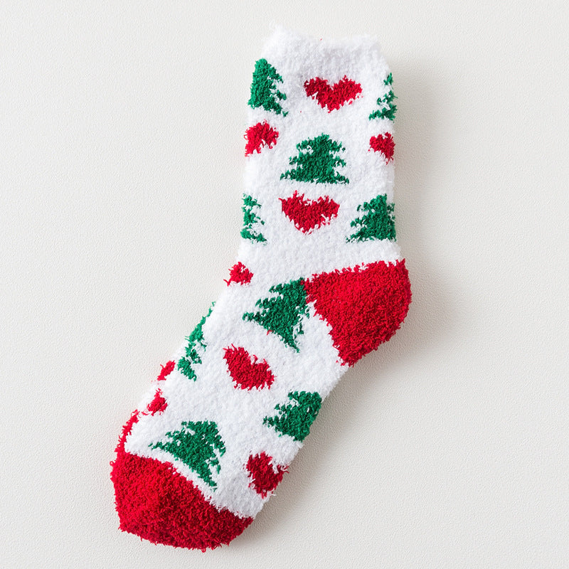 Chaussettes Chaudes En Peluche De Noël