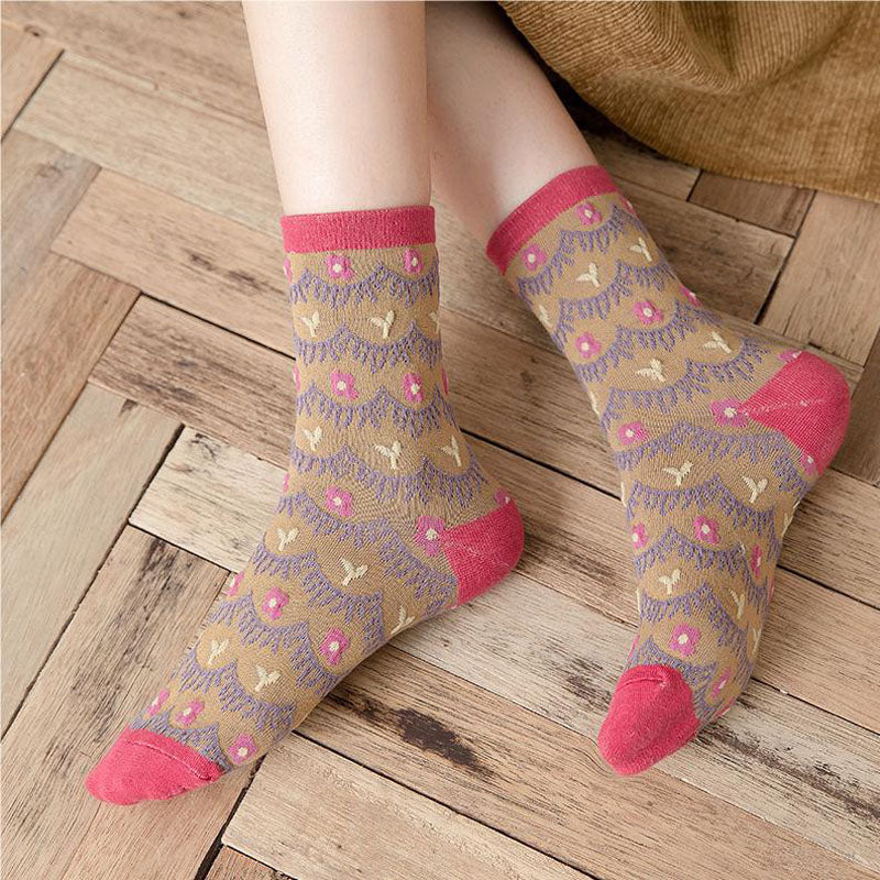 Chaussettes Jacquard Vintage