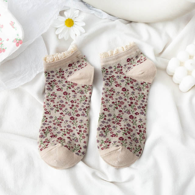 Chaussettes À Fleurs Vintage