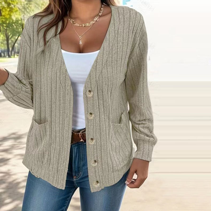 Cardigan Tricoté Décontracté