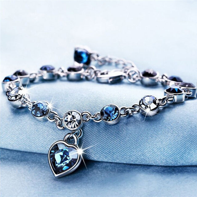 Bracelet En Cristal De Coeur