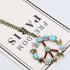 Collier Pendentif Floral Vintage