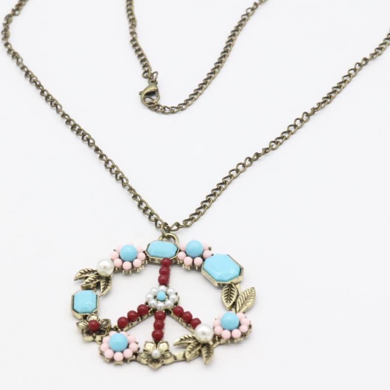 Collier Pendentif Floral Vintage