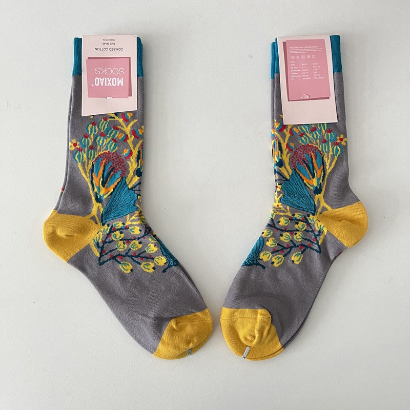 Chaussettes Fleuries Vintage