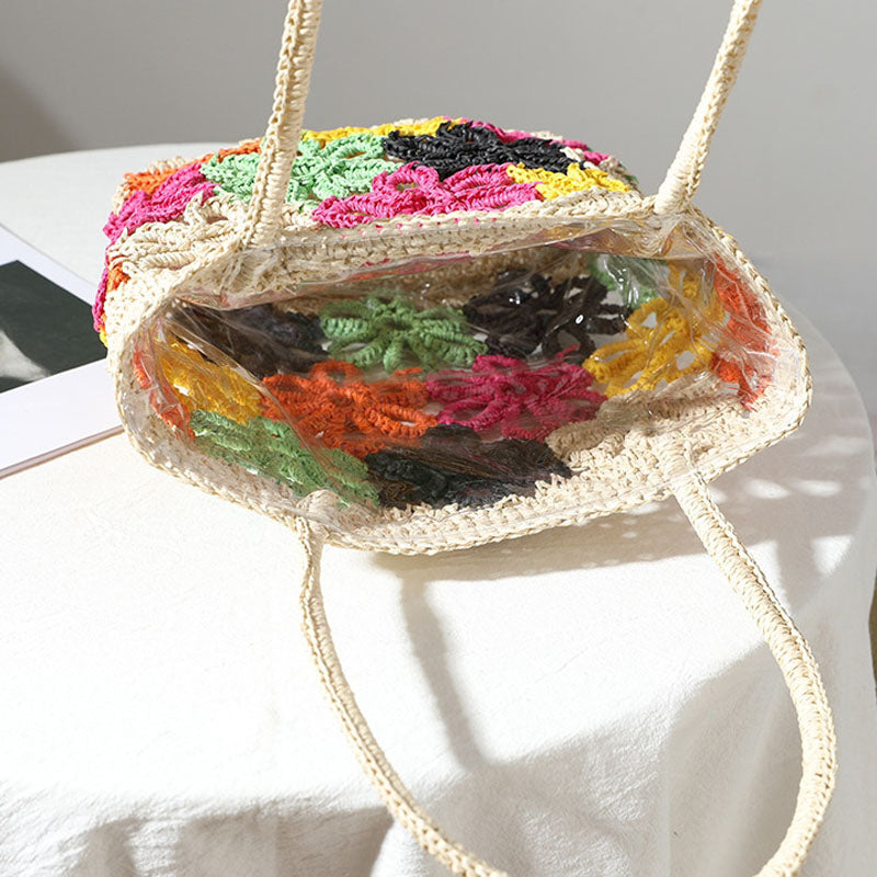 Sac De Paille De Fleur Évidé