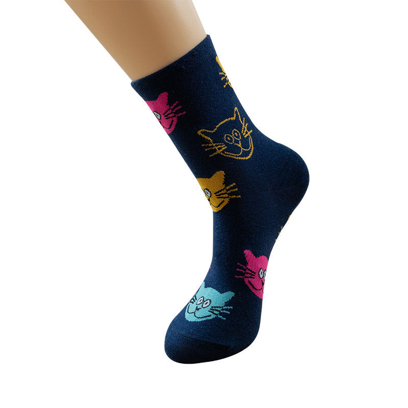 Chaussettes Décontractées À Motif De Chat