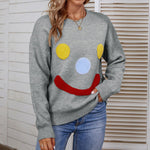 Pull En Tricot Décontracté Smiley