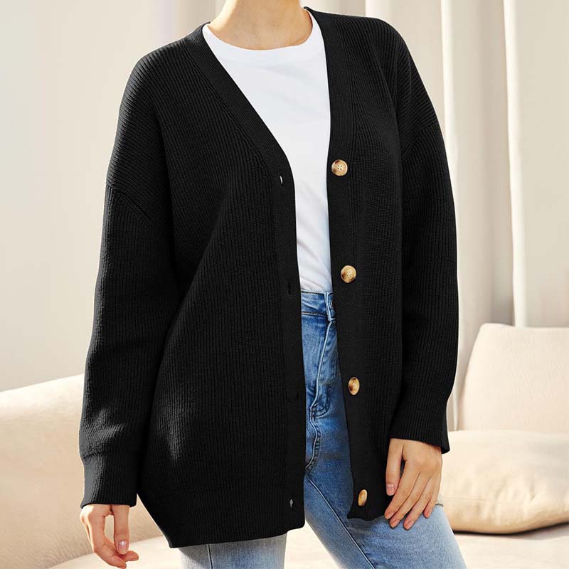 Cardigan Tricoté Décontracté