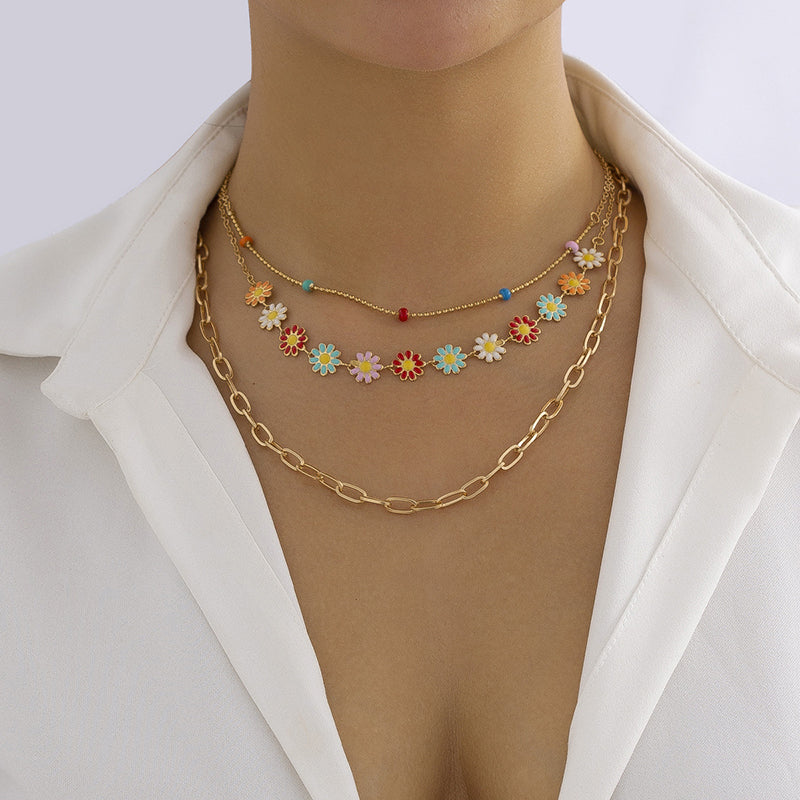 Collier De Marguerites Colorées