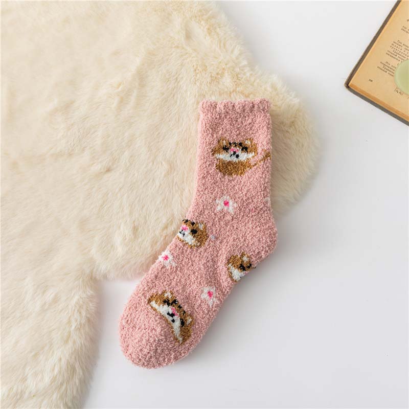 Chaussettes Chaudes À Imprimé Chat