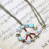 Collier Pendentif Floral Vintage