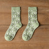 Chaussettes Jacquard Fleuries Vintage