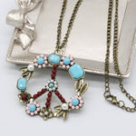 Collier Pendentif Floral Vintage