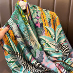 Foulard À Imprimé Floral Vintage