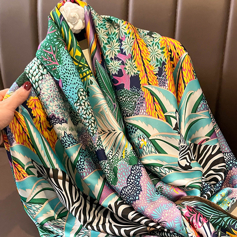 Foulard À Imprimé Floral Vintage