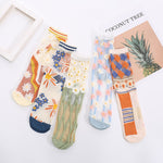 Chaussettes Respirantes En Jacquard Fleuri