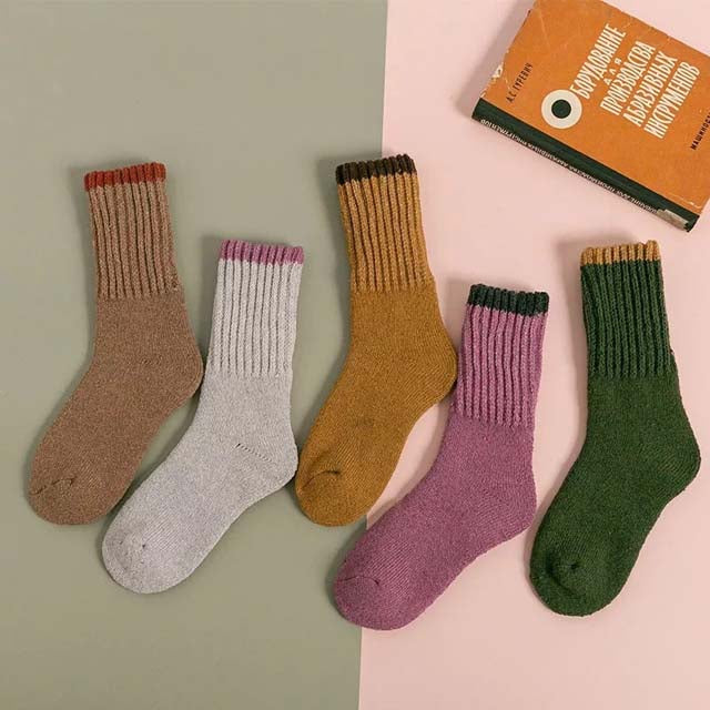 Lot De 5 Paires De Chaussettes Chaudes