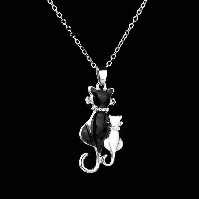 Collier Pendentif Chat Vintage