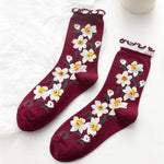 Lot De 5 Paires De Chaussettes À Fleurs