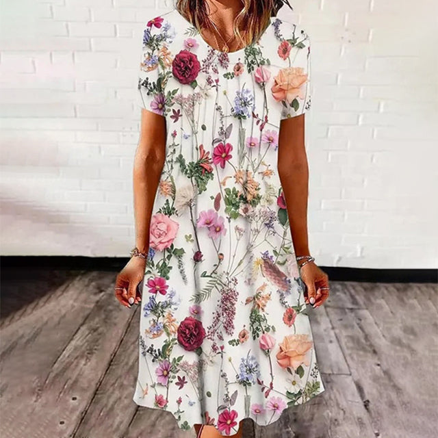 Robe Décontractée À Imprimé Floral