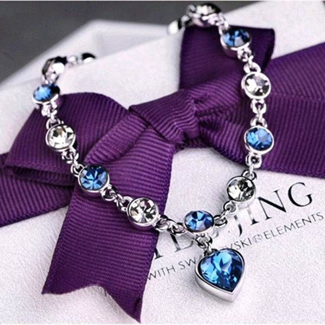 Bracelet En Cristal De Coeur