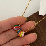 Collier Pendentif Coloré Bohème