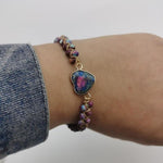 Bracelet Fait Main Coeur En Pierre Naturelle