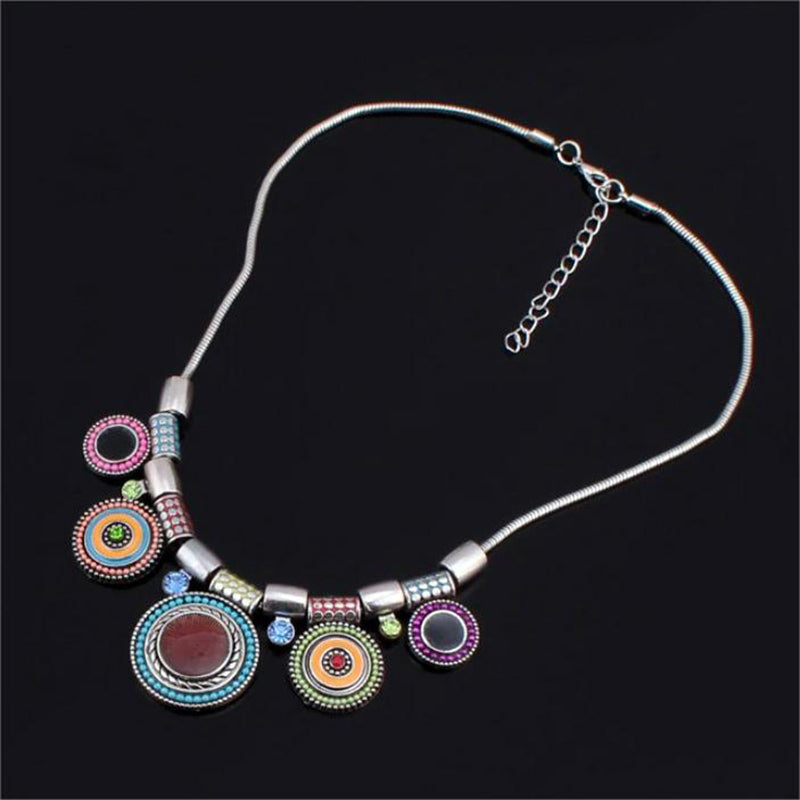 Collier Pendentif Vintage Ethnique